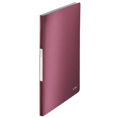 Leitz Prot&egrave;ge documents Style, format A4, PP, rouge grenat, - Lot de 2