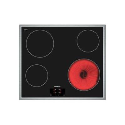 Siemens ET645HE17 vitrocéramique - 60 cm - inox/noir - vitrocéramique - avec garnitures en acier inoxydable