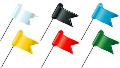 Epingles Exacompta Boîte de 20 drapeaux Coloris assortis
