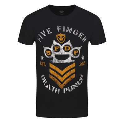 Five Finger Death Punch T-Shirt Chevron Homme Noir - Taille XXL
