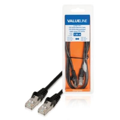 Câble réseau ftp cat5e à connecteur rj45 mâle vers rj45 mâle 1,00 m noir valueline