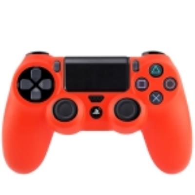PS4 Coque Housse Silicone Manettes Rouge