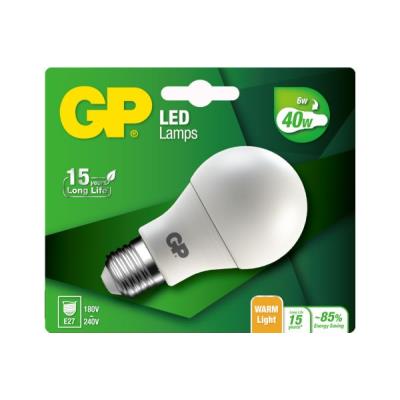 Ampoules à économie d'énergie GP LED CLASSIC E27 6W-40W