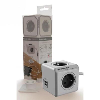 Power cube extended double usb - trolley grey 8718444082217