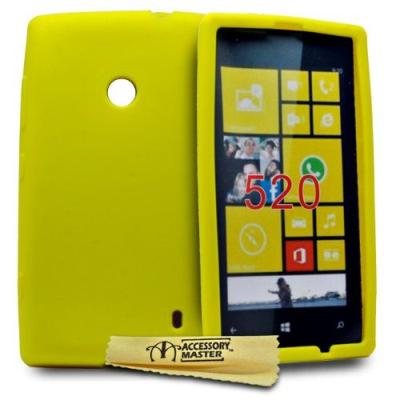 Accessory Master Etui en silicone pour Nokia Lumia N520 Jaune