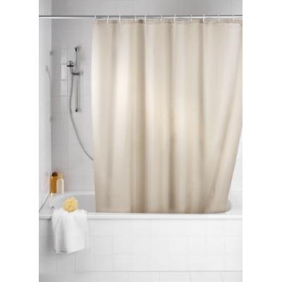 Wenko 20045100 rideau de douche en textile beige anti moisissure 180x200 cm