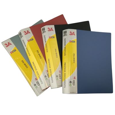 Protège Documents Assort Couleurs N,B,R,G 120 Vues
