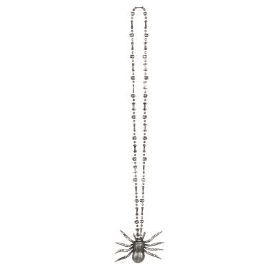 Collier araignée argenté Halloween taille unique
