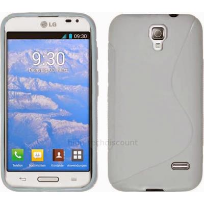 Housse etui coque pochette silicone gel pour LG F70 + film ecran - BLANC