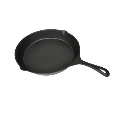 vidaXL Poêle à frire en fonte XL rond et lisse BBQ diamètre total 30 cm