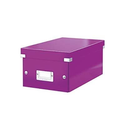 Boîte de rangement Leitz Click & Store WOW, format DVD Violet