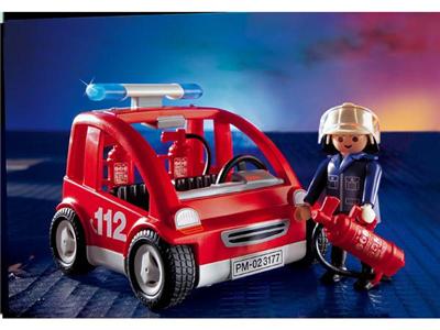 Playmobil - Capitaine Des Pompiers Et Véhicule