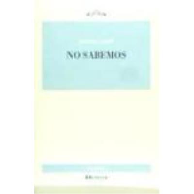 No Sabemos - Llano Sánchez, Jacobo
