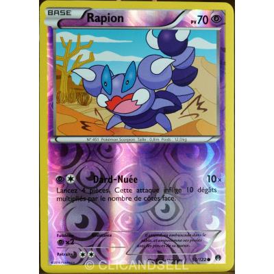 carte Pokémon 53/122 Rapion 70 PV - REVERSE XY - Rupture Turbo NEUF FR État correct - Pokémon reconditionné disponible sur Fnac
