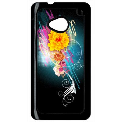 Coque HTC m7 flower vector designs