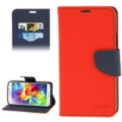 Galaxy S5 : Coque Housse Cuir (PU) Rouge « Mercury »