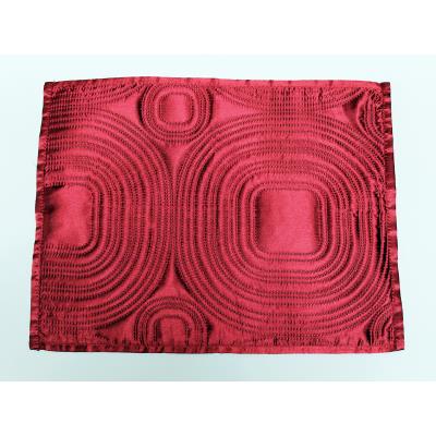 Set de table matelassé SATIN framboise