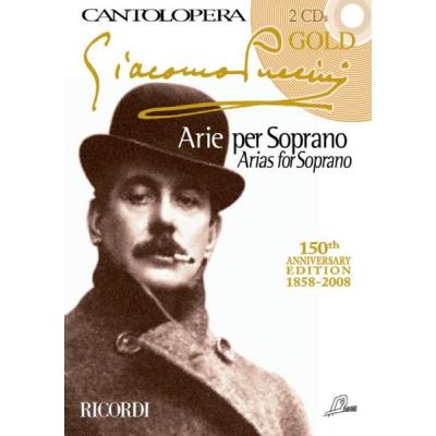 Partitions classique RICORDI PUCCINI G. - CANTOLOPERA: PUCCINI GOLD + 2 CD - CHANT ET PIANO Voix solo, piano