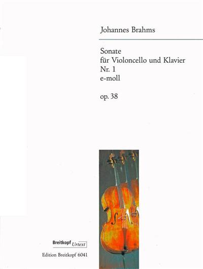 Brahms J. Sonate Pour Violoncelle Et Piano N °1 E-Moll Opus 38