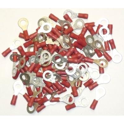 Cosses Electriques A Oeil De 6 Rouges Sachet De 100 Cosses