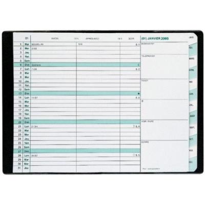 Agenda mensuel de poche Plain Quo vadis Impala noir 2010