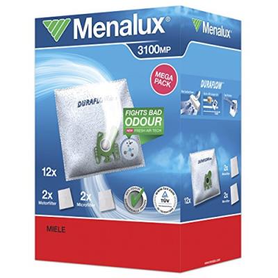 Menalux 3100 mp 12 sacs aspirateur avec 2 micro filtres