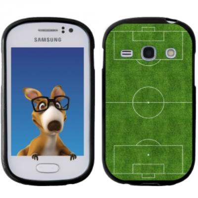 Coque Souple en gel noir pour Galaxy Fame avec impression Motifs terrrain de football