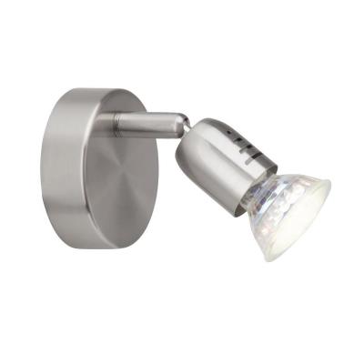 Brillant spot patere led loona 1xgu10 3w acier
