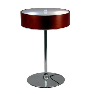 ALUMINOR MALIBU 9 LT LAMPE À POSER MÉTAL CHROMÉ/VERRE/BOIS TEINTÉ ÉBÈNE