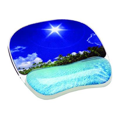 Fellowes 9202601 Tapis de souris avec repose-poignet ergonomique motif Plage tropicale