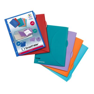 Lot de 6 Smartfolders pochettes pour classeur avec ouverture totale Viquel Multicolore