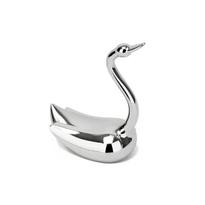 Porte bagues design cygne en métal 7x6x3cm