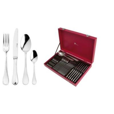 GUY DEGRENNE VERLAINE MÉNAGÈRE DE TABLE ROUGE 50 PIÈCES