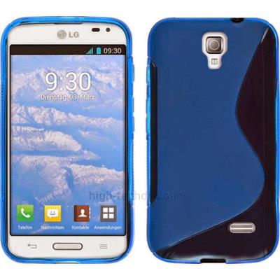 Housse etui coque pochette silicone gel pour LG F70 + film ecran - BLEU