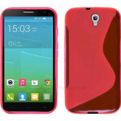 Housse etui coque pochette silicone gel fine pour Alcatel One Touch Idol 2S 6050 - ROSE