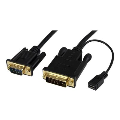 StarTech.com 3 m lange DVI naar VGA actieve converterkabel – DVI-D naar VGA adapter – 1920x1200 videoconverter - zwart