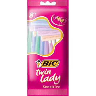 BIC - BIC TWIN LADY - RASOIR 2 LAMES - POCHETTE X 8 - LOT DE 2