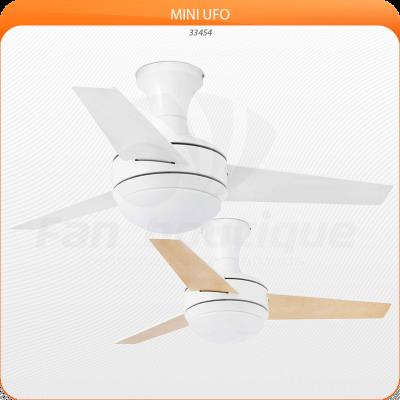 Ventilateur de plafond moderne 100 cm avec lampe, télécommande IR, FARO MINI UFO 33454