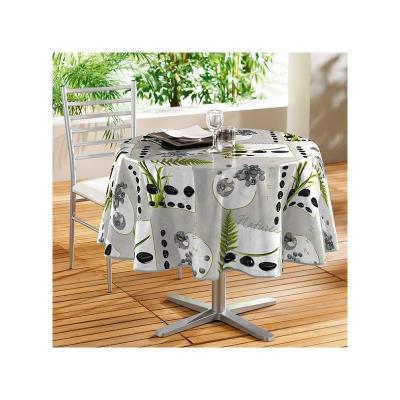 Decorline 1710347 nappe pvc ronde photoprint jardin zen 160 cm