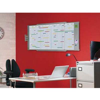 Planning annuel magnètique 80 lignes 12 colonnes 60 x 185 cm
