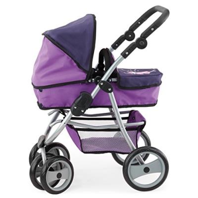 Bayer Design - 22212 - Poussette Pour Poupée - Landau - Jogger Vario - Réglable - Pourpre - 73 Cm