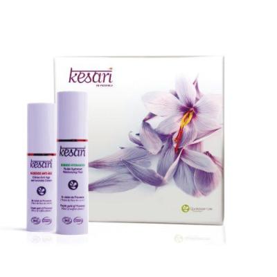 Kesari Coffret Eclat Visage Peaux Mixtes Sérum Crème Radieuse Anti-Age 30 ml et Fluide Exquise Hydratation 50 ml