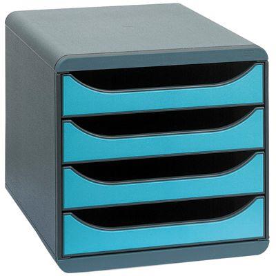 Module 4 tiroirs ouvert big box turquoise