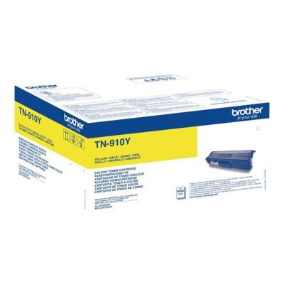 Brother TN910Y - Ultra Jumbo - geel - origineel - tonercartridge