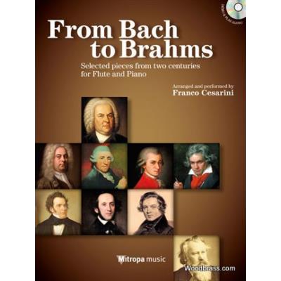 Partitions classique Mitropa Music FROM BACH TO BRAHMS - SELECTED PIECES FROM TWO CENTURIES FOR FLUTE & PIANO Flûte traversière