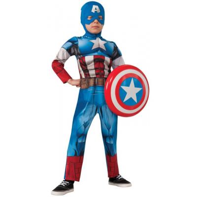 Costume Captain America Avengers Rassemblement luxe pour enfant - 5-7 ans