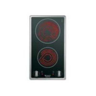 Hotpoint Ariston DK 2K (IX) /HA vitrocéramique - 30 cm - noir - vitrocéramique - avec garnitures en acier inoxydable