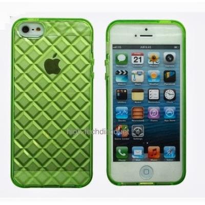 Housse etui coque gel diamant VERT pour Apple iPhone 5 5S 5G + film ecran