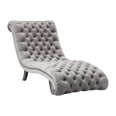 Chaise longue Chouchou velours argenté Kare Design
