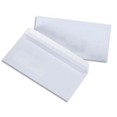 Gpv boîte de 500 enveloppes blanches auto-adhésives 80g format dl 110x220mm 23402